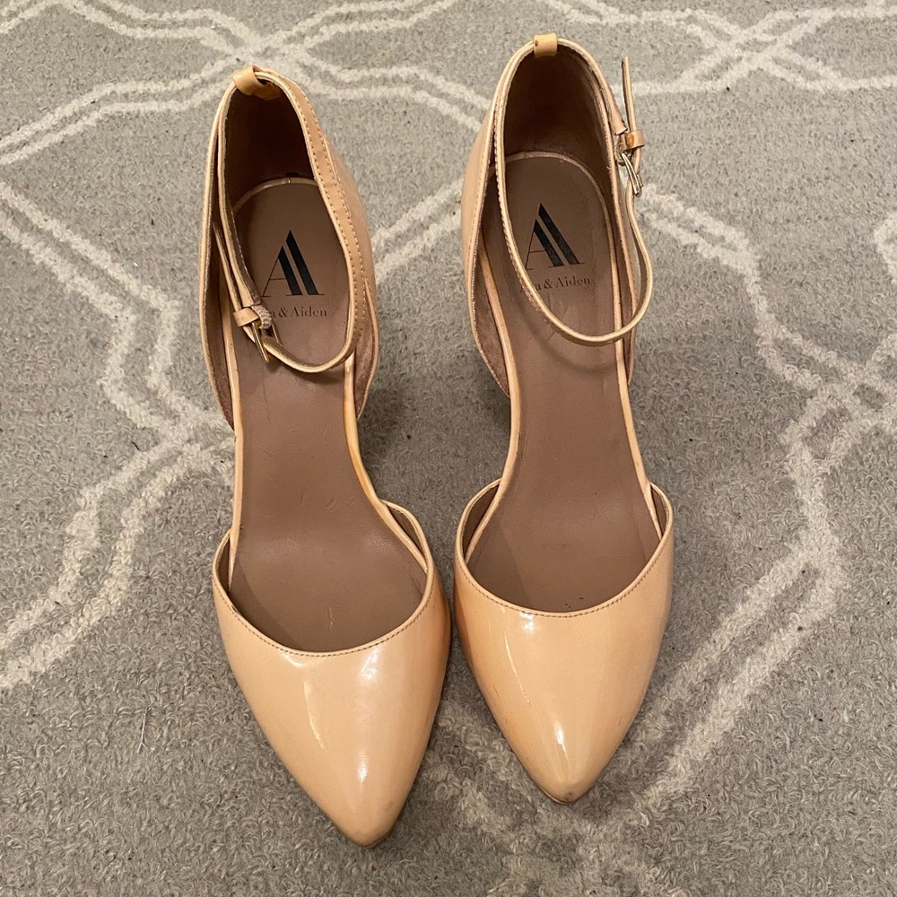 Ava & Aiden Nude Wedge Heels Size 8.5 - Picture 7 of 8